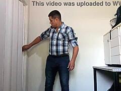 Huge cock handjob in farm pov