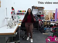 young brunette babe lara rey shows rough sex after lessons end