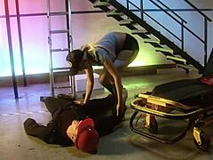 Sexy Blonde Paramedic Sucks And Fucks Patient