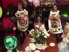 Tea serving got boring, so they started fucking wildly.