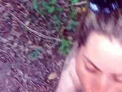 adventire time public woods blowjob swallow