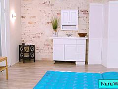 octavia red gives a wet nuru massage