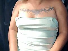 Latina whore showing tits and panties in car on highway