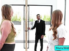 OMG! Busty Masseuses Skylar Snow and Jasmine Daze Get Wet in Nuru!