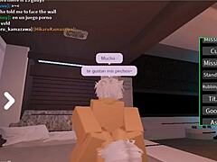 This guy fucked me hard until he filled me in Roblox sex.