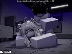 bathroom blowjob and riding session ~