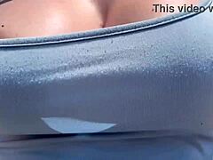 Artemisia Love Walks Outdoor Without Bra