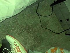 ebony amateur gets oiled massage turning into hardcore fucking with monster cock creampie.