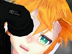 Kizuna ai strips intensely in 3d cartoon dance