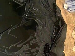 Pretty girl pisses outside