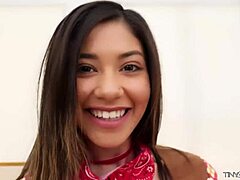 tight latina lassos huge cock with her pussy