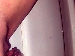 Pretty girl pisses outside