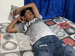 Stepdaughter begs for fucking her big pussy after work