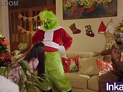 Grinch and Victoria dirty Christmas with anal sex