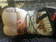 Teen shows her ass with passionate farting display