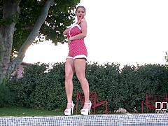 Katarina Hartlova's Shaved Pussy Masturbation