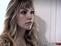 horny teen gets jizzed on by big cock