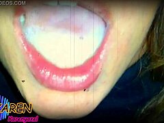 Karen Jugando Con Mas Semen En La Boca Slow Motion
