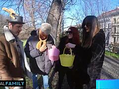 Mia Trejsi And Katy Rose In Double Vaginal Foursome With Daddy Cunilingus