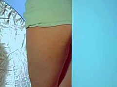 College girl plays with dildo