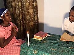 sex before confession? she confessed her slutty desires with big tits and ass!