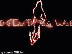 horny latina blonde in little dress shows big curvy ass and hairy pussy.