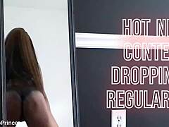 Ebony Amateur Twerks Ass in Lingerie and Costumes with Sexy Dancing Moves.