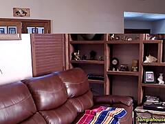 Milf cheats in bathroom scene