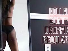 Ebony Amateur Twerks Ass in Lingerie and Costumes with Sexy Dancing Moves.