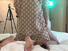 Rapper Fucks Blonde Transsexual Ladyboy in Detailed Fucking