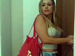 Blonde And Brunette Bianca Naldy In Threesome After Work. They Ride And Get Fucked Doggystyle.