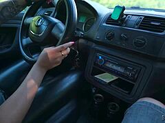 Dominant nympho turned me into cheating on girlfriend in car