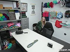 security guard fucks emma starletto's mouth after catching her shoplifting