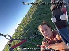 i accidentally gave a blowjob while paragliding, but the cumshot surprised us!