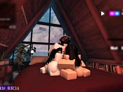 Threesome with Fans Bent Over Riding