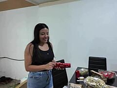 I fuck my girlfriend so horny, pov creampie for the first time