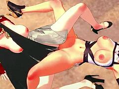 Astra Yao and Evelyn in 3D hentai uncensored