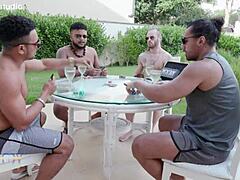 Naughty Brazilians Giih Spanic And Jasminy Villar Fucked By 4 Studs In Double Anal!