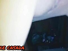 Pounding the young girl's pussy hard on that big cock!