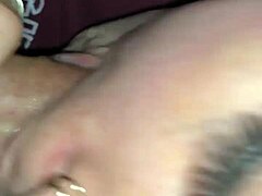 Teen gives sloppy pov blowjob with cumshot closeup