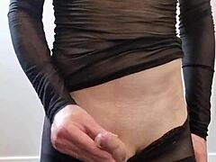 Cum on My Pantyhose, Big Tranny Cock!