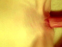 the teen's tight ass struggles with the mature man's monster cock in anal fucking