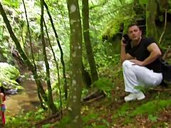 why not try outdoor anal with this sexy brunette i met in the forest?