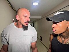 Hot teen fucks two guys while hubby watches.