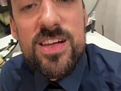 Hung daddy says, I'm jerking off hard.