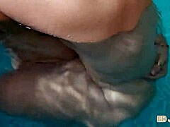 The Nymphomaniac Actress and Actor Share a Passionate Encounter in the Pool During the Recording Interval