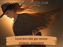 guy moans erotically during solo orgasm with friend watching