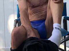 Deep Pelvic Stretching in Briefs