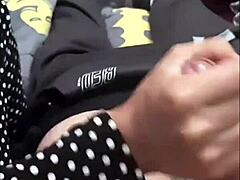 Latina secretary gives handjob with cum!