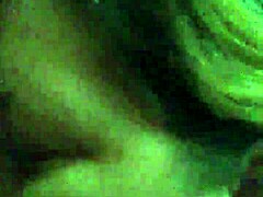 this bbw granny gives blowjob to small cock, her big tits bouncing